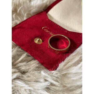 Cartier Love Ring 18K Rose Gold Size 60 With Red Velvet Pouch